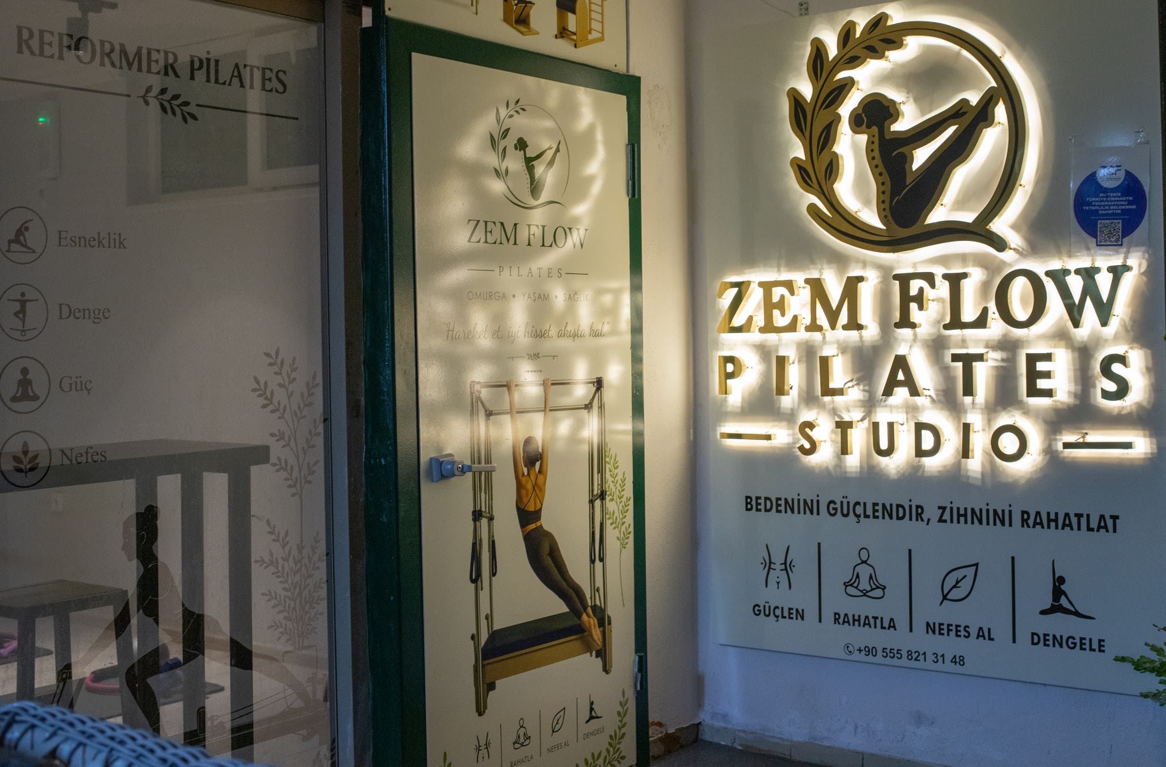 Zem Flow Pilates Marmaris dinlenme köşesi