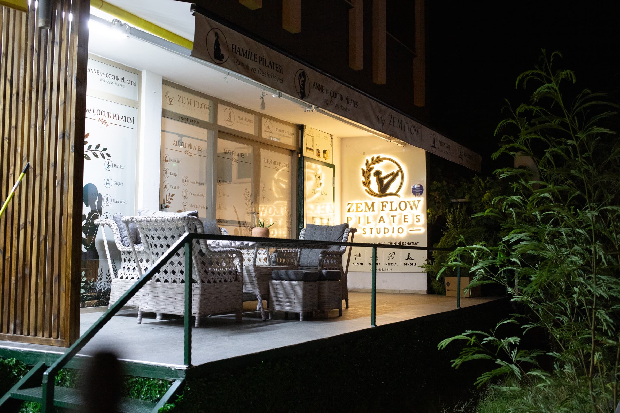 Zem Flow Pilates açık hava terası